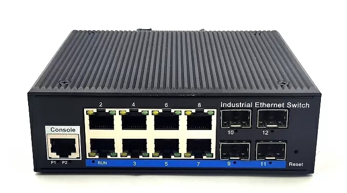 IP50 rugged Industrial PoE switch L2 management 8 port gigaibt PoE+ 4G SFP small size widely work temperature -40 to 85℃  project first choice YH648GSP-M-SFP YH648GS-M-SFP