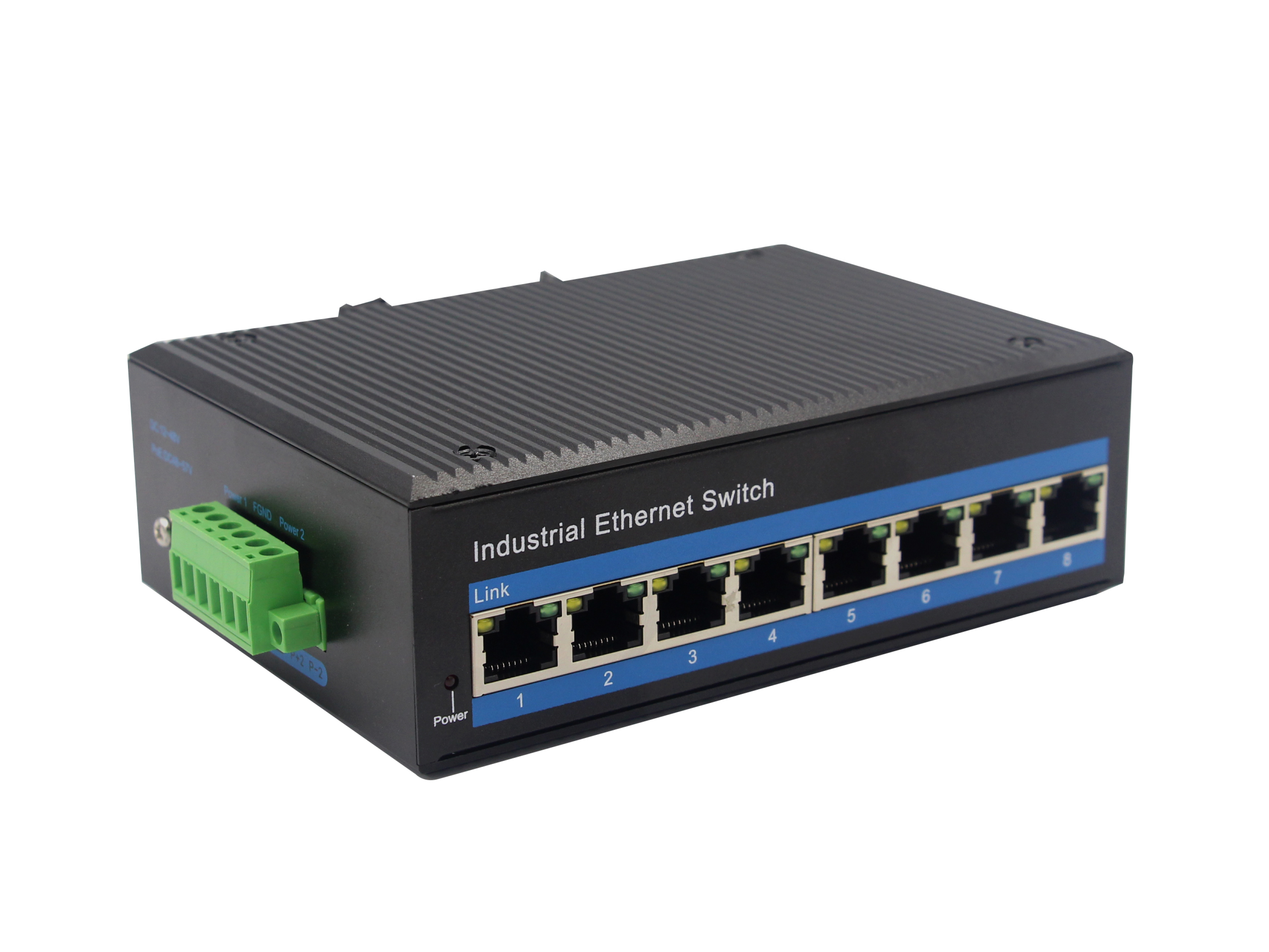 entry level Industrial grade ethernet switch COST-effective 8 port 100Mbps max. 8 port output, suites for distributor OEM wholsaler indoor CCTV outdoor CCTV purpose ZXR08F