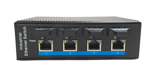 Industrial grade DC40V 4 port100Mbps ethernet switch+4 port fixed optical connector 1-4 Port  optional -40 ~80 ℃ ZXR44F-SFP