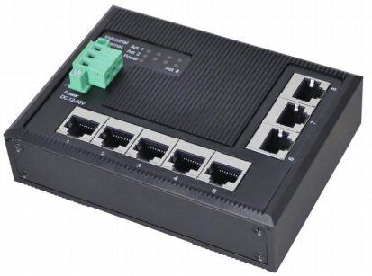  Desktop, 8-Port Industrial Switch, Fast, Din-rail install Desktop style, Alliuminun Unmanaged Industrial Switch, 8-Port RJ45 10/100Mbps, Power supply: DC12~52V, work temperature：-40℃-80℃ ZXR08F-IC