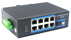 IP50 rugged Industrial PoE switch L2 management 8 port gigaibt PoE+ 4G SFP small size widely work temperature -40 to 85℃  project first choice YH648GSP-M-SFP YH648GS-M-SFP