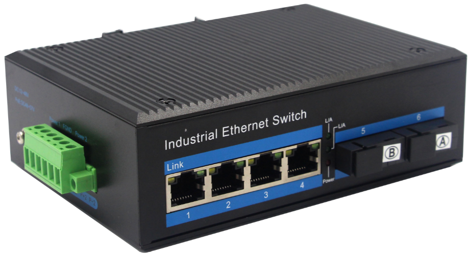IP50 rugged Industrial PoE switch L2 management 8 port gigaibt PoE+ 4G SFP small size widely work temperature -40 to 85℃  project first choice YH648GSP-M-SFP YH648GS-M-SFP