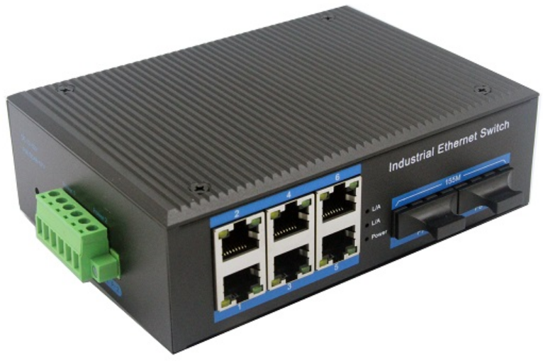 IP50 rugged Industrial PoE switch L2 management 8 port gigaibt PoE+ 4G SFP small size widely work temperature -40 to 85℃  project first choice YH648GSP-M-SFP YH648GS-M-SFP