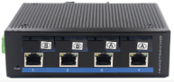 IP50 rugged Industrial PoE switch L2 management 8 port gigaibt PoE+ 4G SFP small size widely work temperature -40 to 85℃  project first choice YH648GSP-M-SFP YH648GS-M-SFP