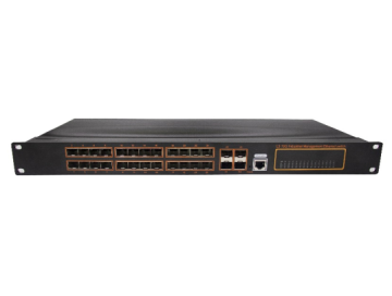 19" rack mounted Rugged IP50 24-Port gigabit SFP optional+ 4-Port 10G SFP L3 Managed Industrial