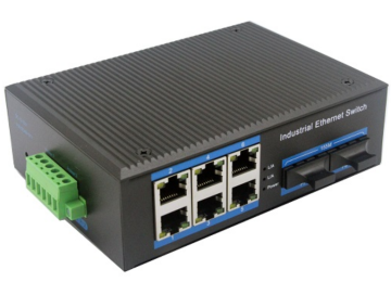 Din-rail design,industrial Switch,  10/100Mbps 6-Port RJ45+2-Port optical 1*9 (Single-Mode (Tx1310nm and Rx1550 for each) ,Single,SC 20km) DC48~57V -40 ℃-80℃ 6 port PoE ZXR26FP-SC20/A/B