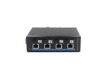 Din-rail design, Alliuminun Unmanaged Industrial Switch,  10/100Mbps 4-Port RJ45+4-Port optical 1*9 (Single-Mode (1310nm) ,Dual,SC 20km) , Dual power supply: DC48~57V -40 ℃-80℃ 4 port PoE ZXR44FP-SC20