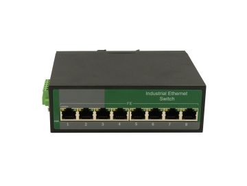 Cost effective 8 Port Industrial switch 100Mbps ,8 port PoE output, metal case, suites for rough env